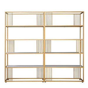 Wrought Iron Bookcase Shelf Floor-Type Simple Office Storage Shelf Living Room Multi-Layer Display Storage Shelf