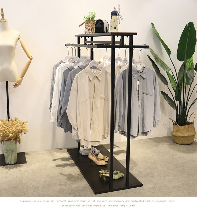 Metal Clothes Display Rack Free Standing Garment Clothing Rack Cover ...