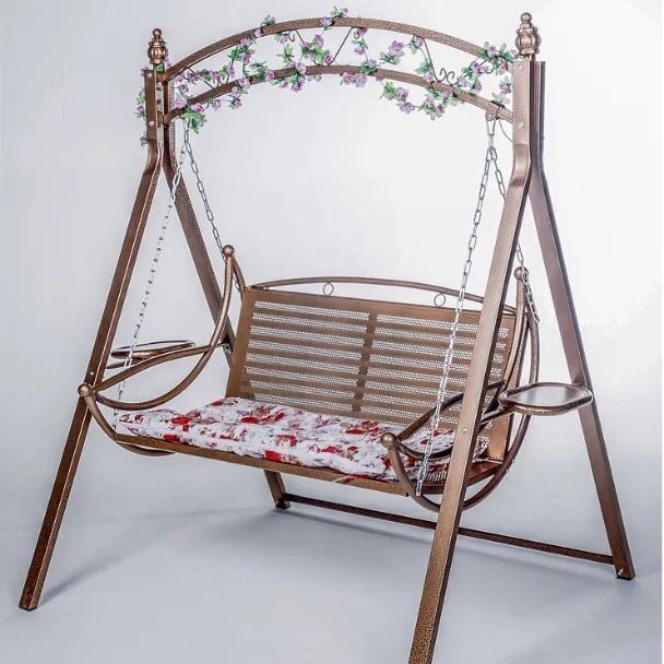 Outdoor Swing Double Glider Indoor Children Cradle Chair Courtyard Adult Rocking Chair Luxury Iron Thickened Hanging Basket