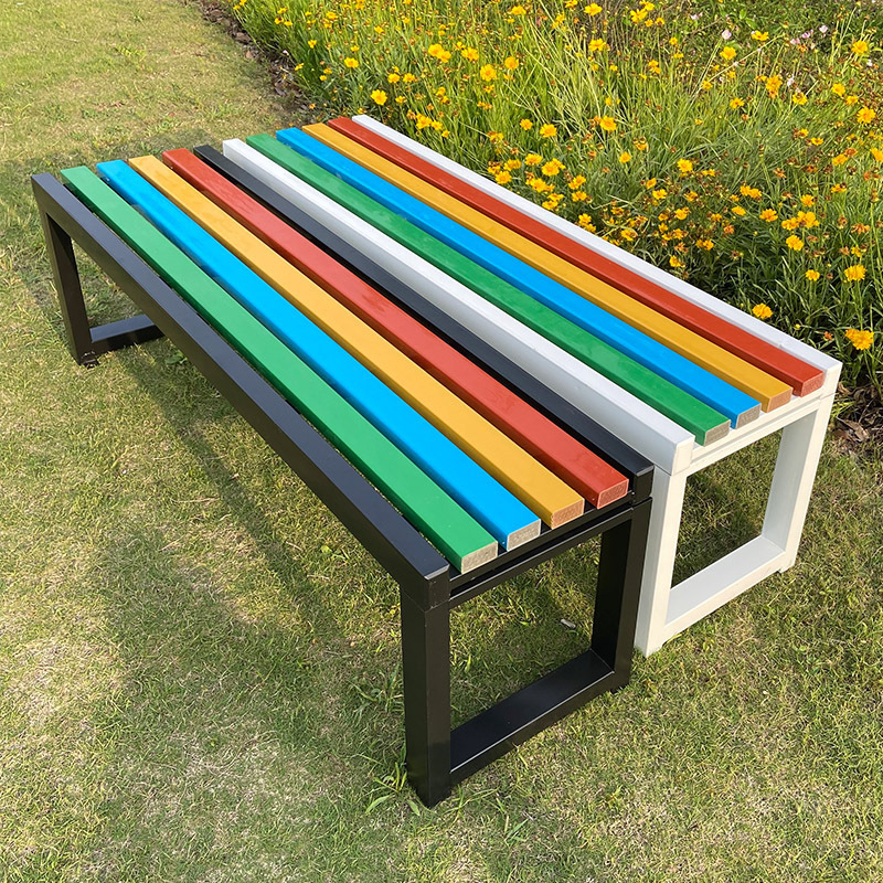 metal bench for home furniture outdoor patio park decorative garden wood