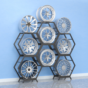 4S Shop Wheel Rim Display Stands Auto Repair Store Metal Wheel Storage Racks Wheel Hub Display Racks