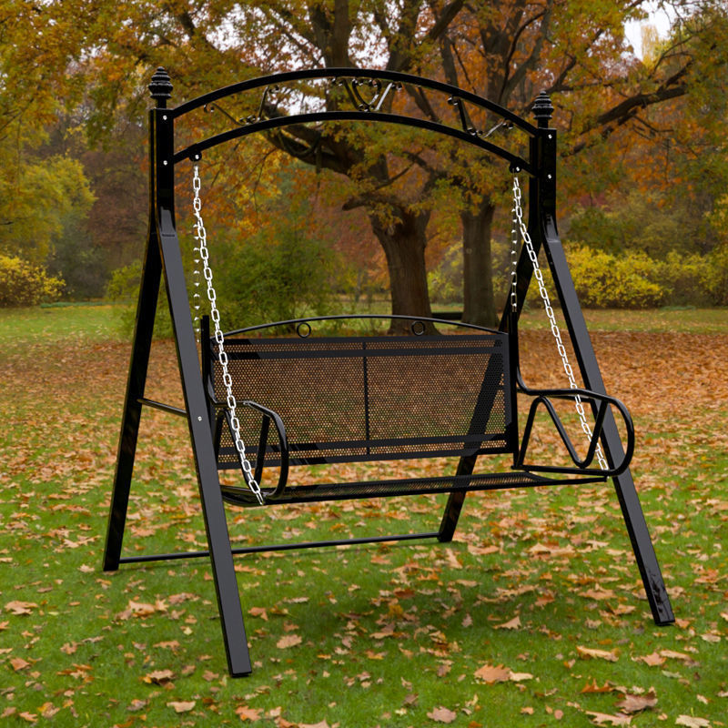 Outdoor Swing Double Glider Indoor Children Cradle Chair Courtyard Adult Rocking Chair Luxury Iron Thickened Hanging Basket