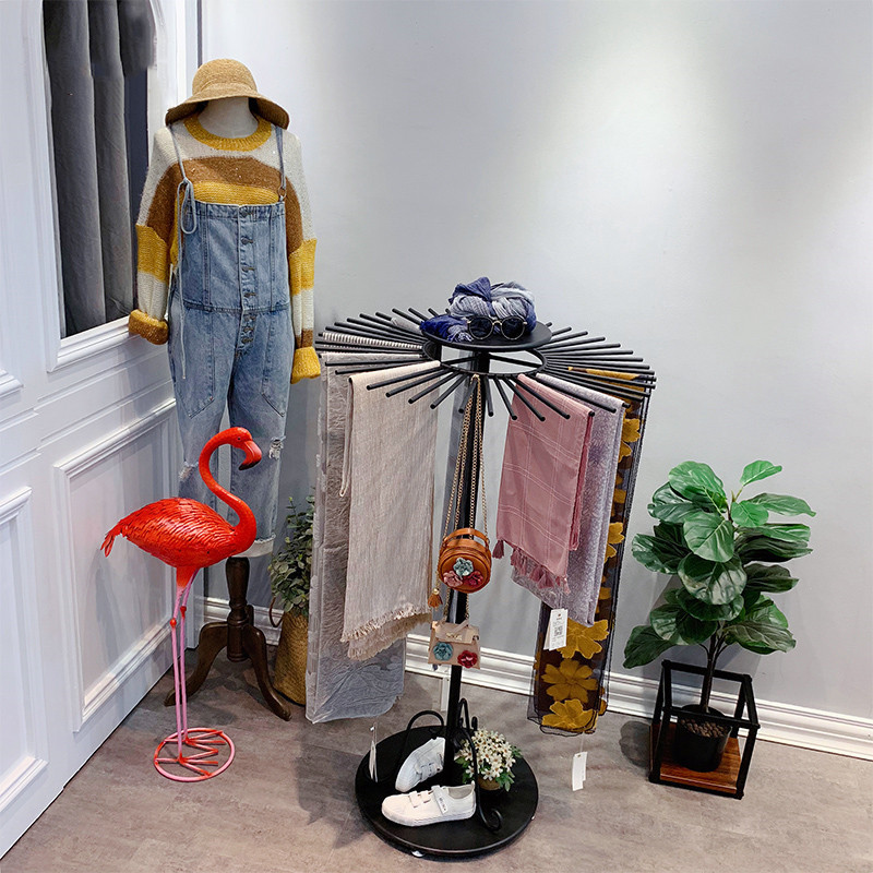 Clothing shop scarf storage racks metal pants display stands iron scarf display racks