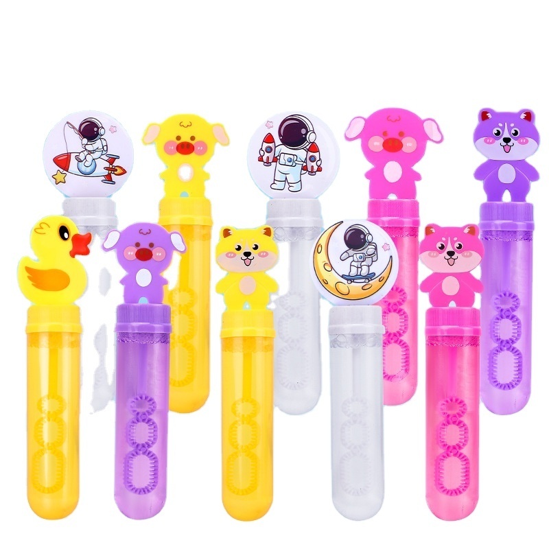 Boxed bubble wand children mixed hair little Yellow duck bubble water wand cartoon mini blow bubble wand wholesale