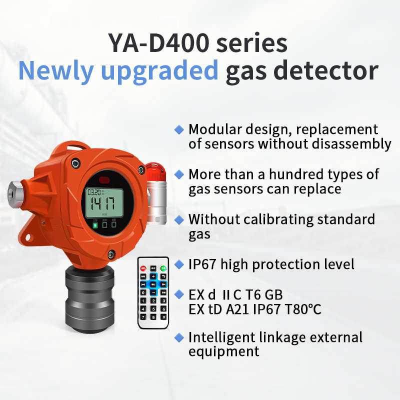 Without Calibration Toxic Gas Detector Online Fixed Gas Detector for Toxic Combustible Gases