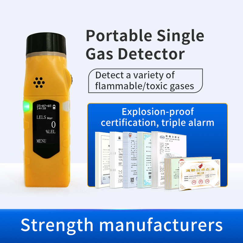 Single Gas Detector Portable Gas Analyzer Meter for CO Carbon Monoxide or H2S Hydrogen Sulfide Gas