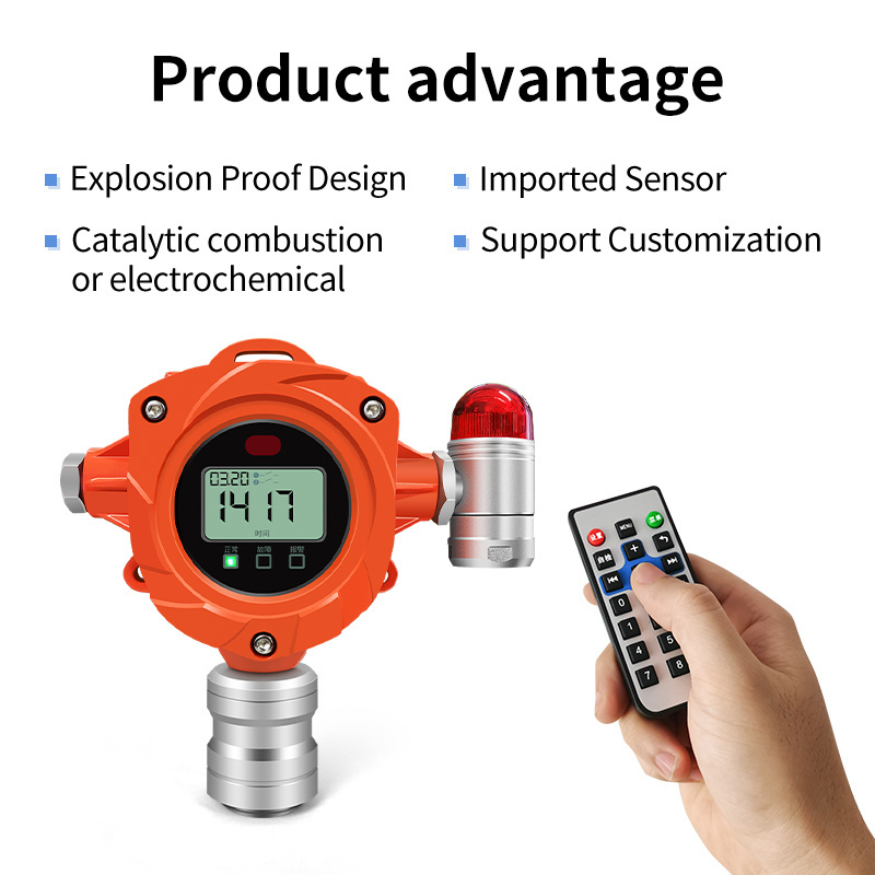 Without Calibration Toxic Gas Detector Online Fixed Gas Detector for Toxic Combustible Gases