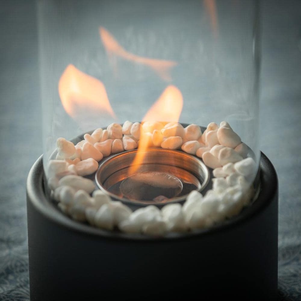 Indoor Outdoor Portable Oil Lamp Glass Tabletop Bio ethanol glass Fireplace decoration modern tabletop mini fire pit