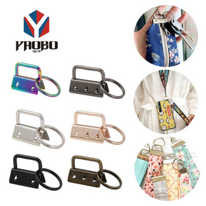 China Manufacturer Cloth Tail Clip Shape Key Fob Keychain Hardware Custom 32mm Metal Key Chain Fob Hardware