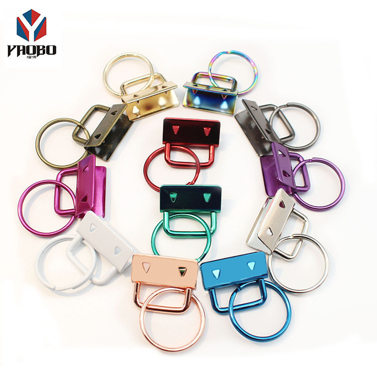 China Manufacturer Cloth Tail Clip Shape Key Fob Keychain Hardware Custom 32mm Metal Key Chain Fob Hardware