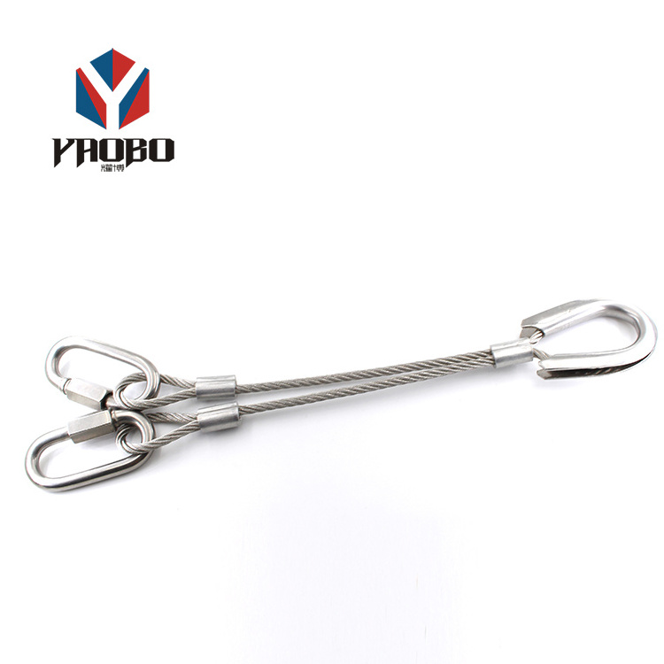 Unique Design Stainless Steel Keychain Key Cable Screw Lock Wire Ring With Screw