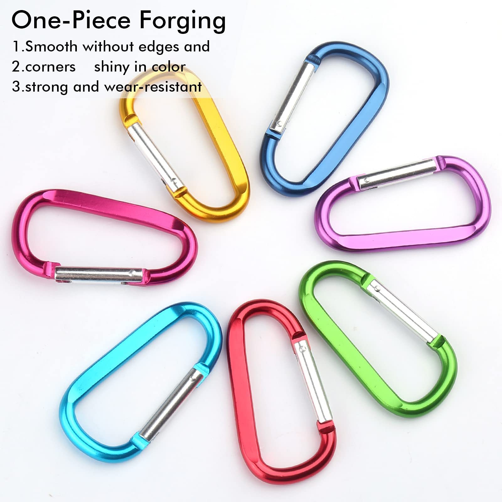 Factory Wholesale Aluminum promotional keychains carabiners D Shape carabiner hook Clips Spring Snap Hook