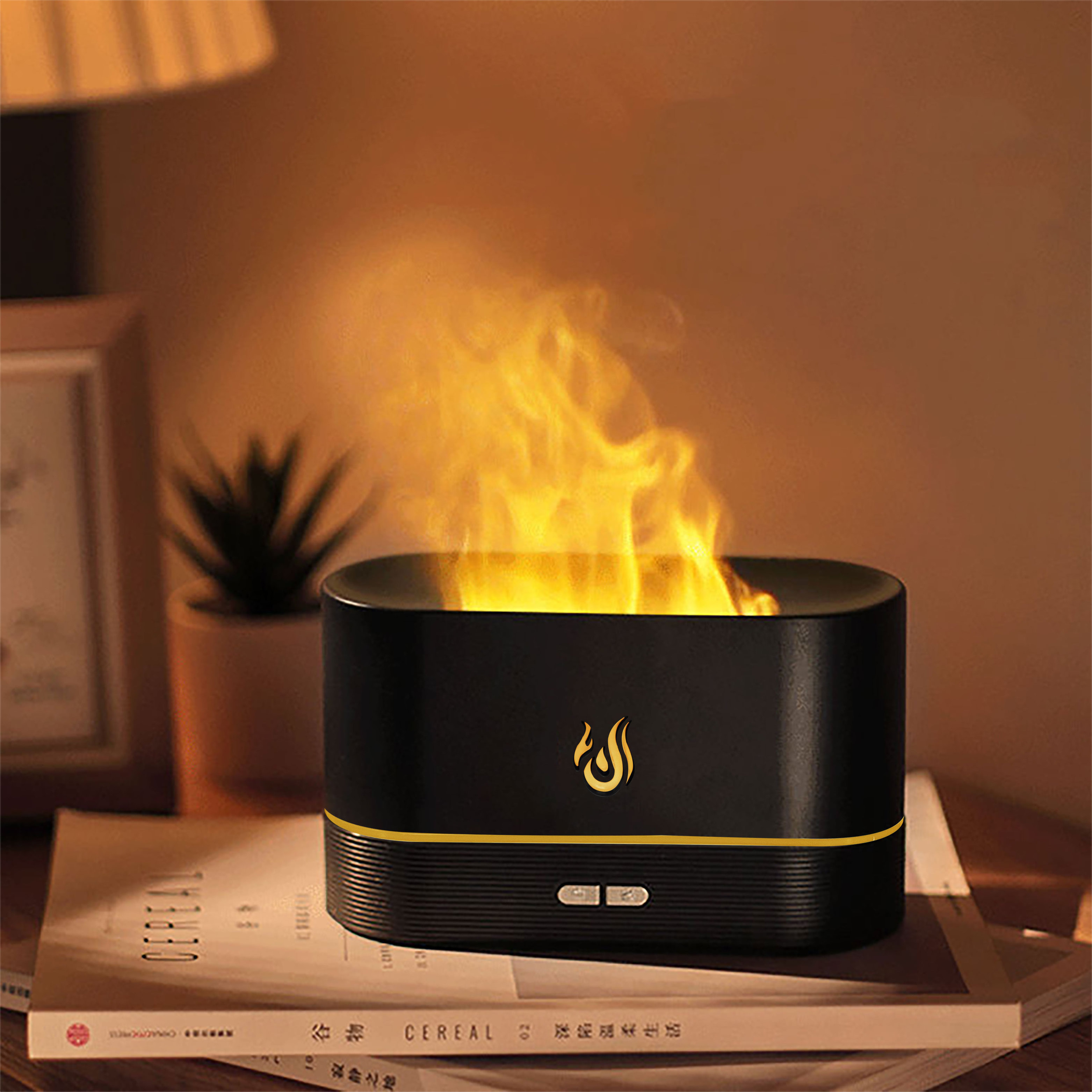 Colorful Fire LED Flame Humidifier Volcano Ultrasonic Cool Mist Maker essential Oil Diffuser machine Flame Lamp Aroma Difusor