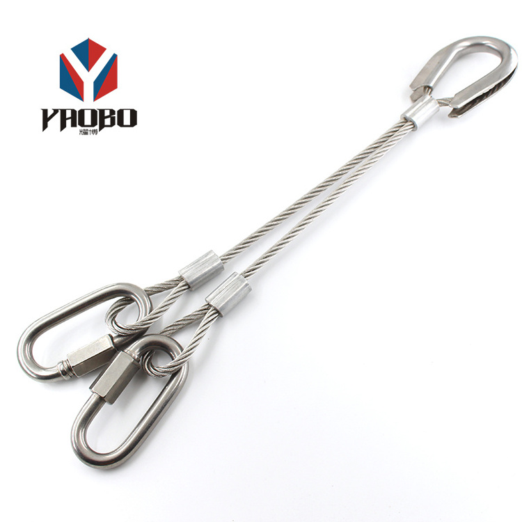 Unique Design Stainless Steel Keychain Key Cable Screw Lock Wire Ring With Screw