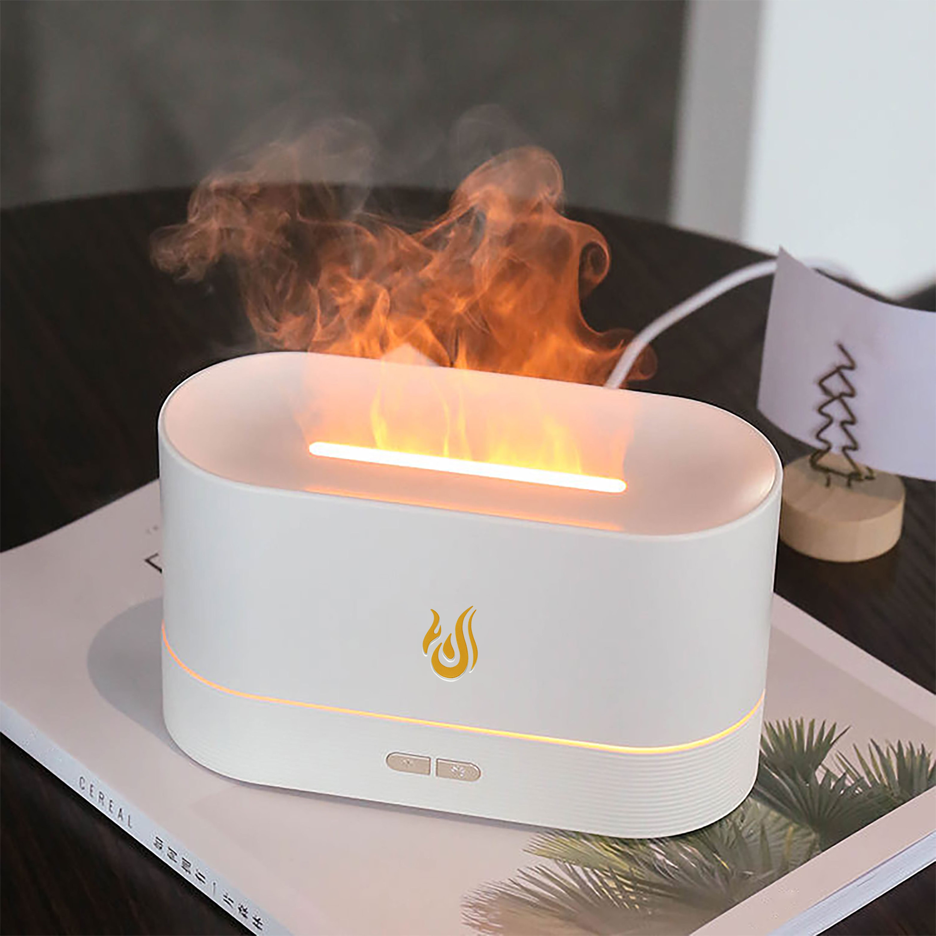 Colorful Fire LED Flame Humidifier Volcano Ultrasonic Cool Mist Maker essential Oil Diffuser machine Flame Lamp Aroma Difusor