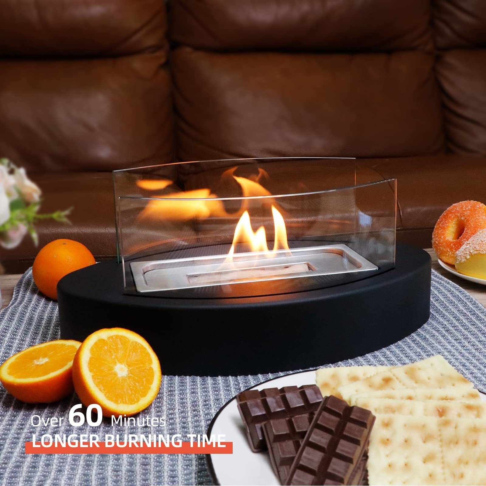 Tabletop Bioethanol Modern Metal Fireplace Table Top fireplace Smokeless Indoor Outdoor Fireplace