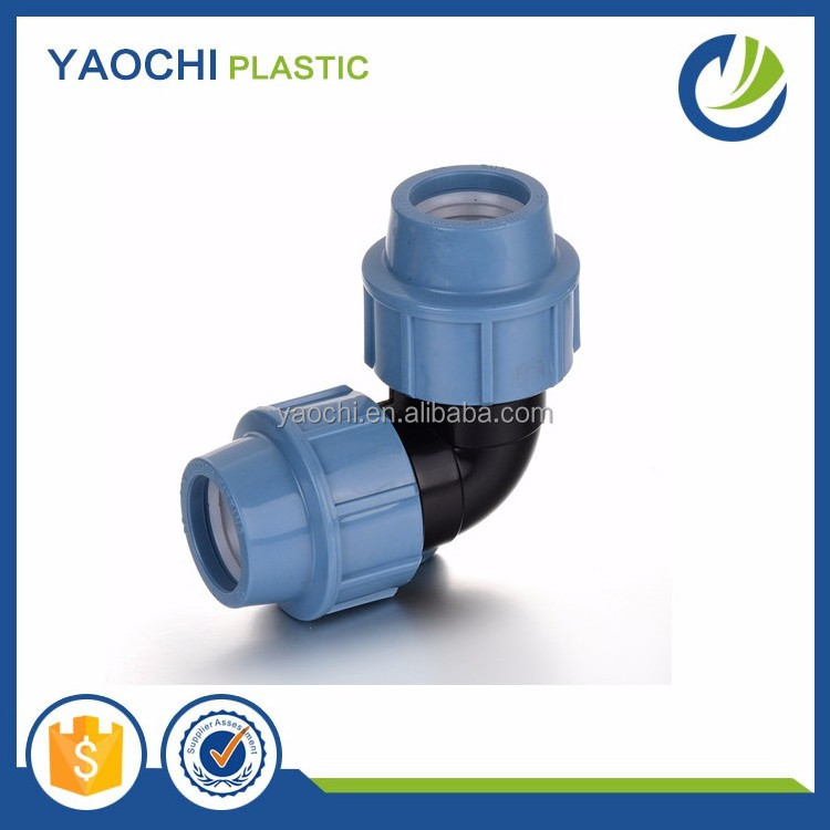 water system pn16 farm irrigation equal male pp compression plastic pvc pipe fitting 90 degree elbow