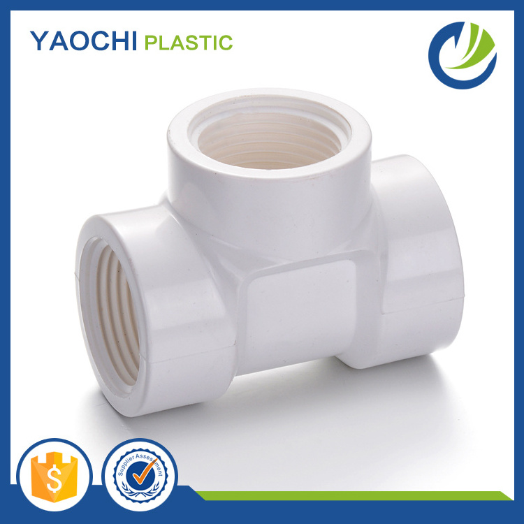 top supplier All sizes available hose female PVC plastic tee with thread