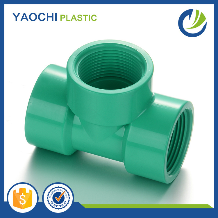 top supplier All sizes available hose female PVC plastic tee with thread