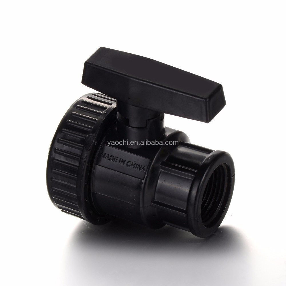 good quality 3 inch black irrigation male female external thread socket pvc plastic double true single union ball valve