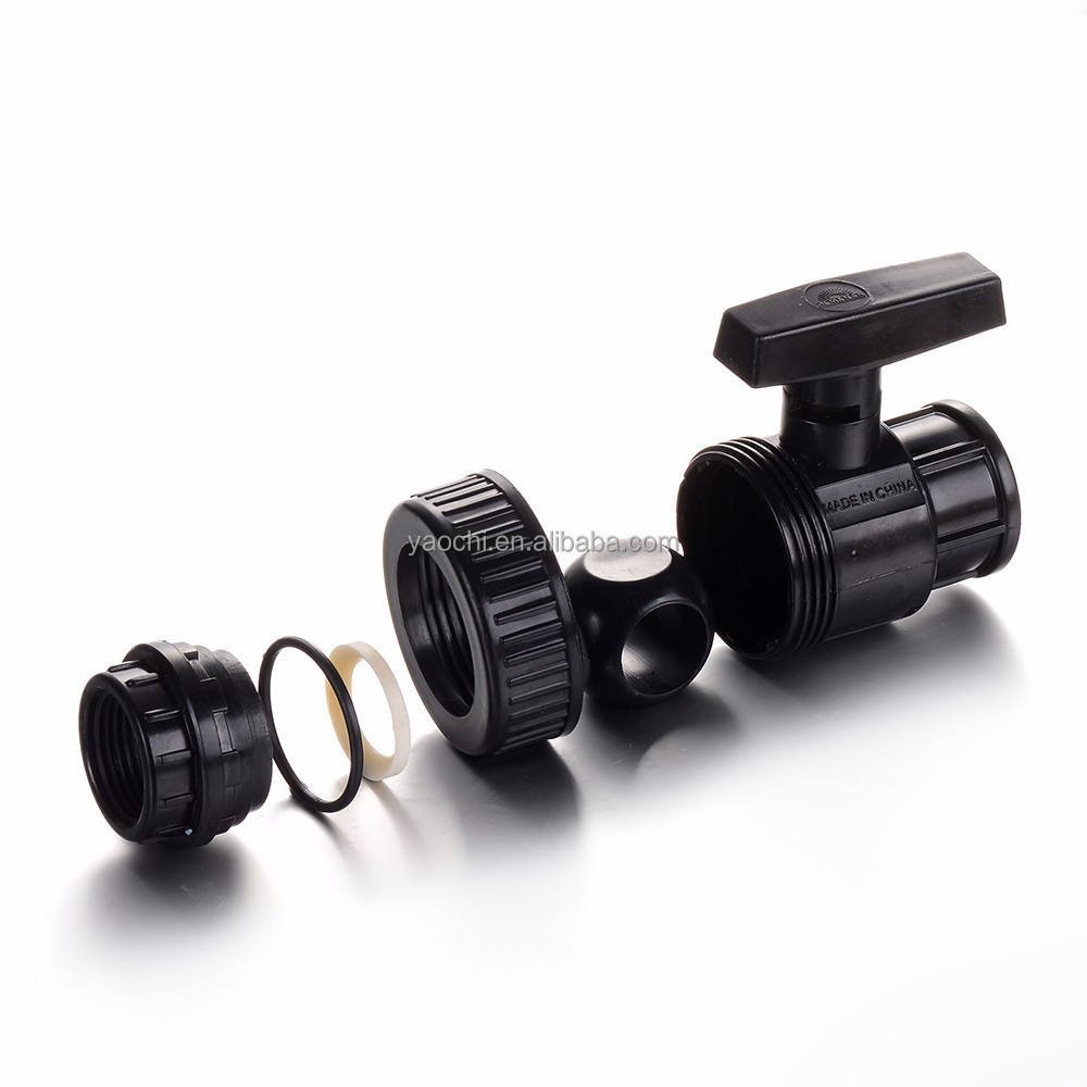 good quality 3 inch black irrigation male female external thread socket pvc plastic double true single union ball valve