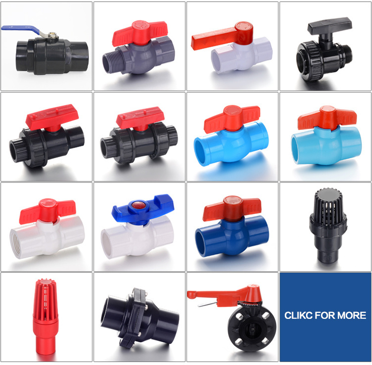 All size pipe and fittings best price PVC plastic valve