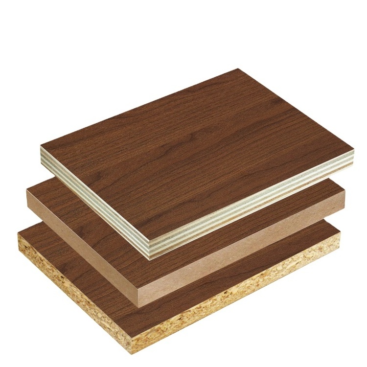 Kapok Panel High Quality Synchronous Wood Grain Melamine Plywood MDF Fibreboard Flakeboard Chipboard Particle Laminated Board