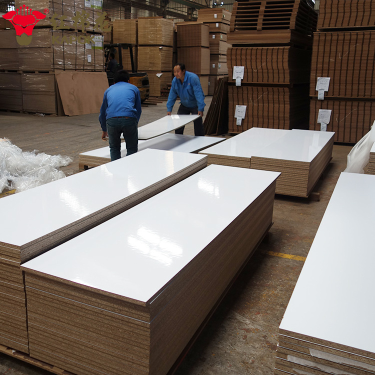 Kapok Panel High gloss 18mm 12mm melamine laminate acrylic mdf boards sheet in china for furniture