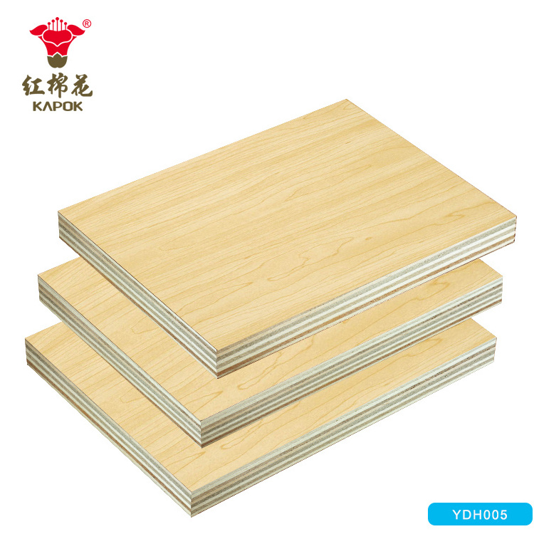 Kapok Panel hot sale Formaldehyde-free 18 mm laminate plywood for wardrobe and cabinets