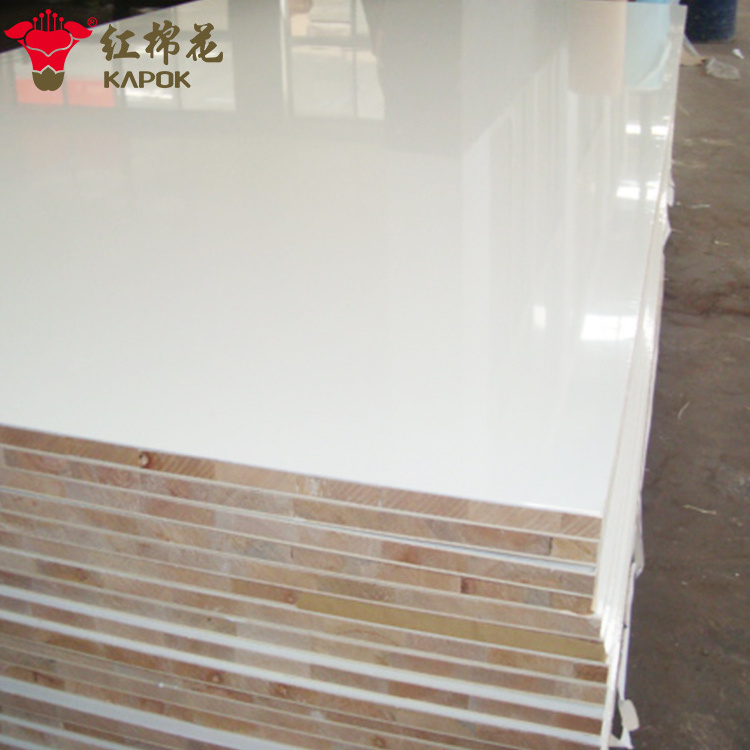 Kapok Panel High gloss 18mm 12mm melamine laminate acrylic mdf boards sheet in china for furniture