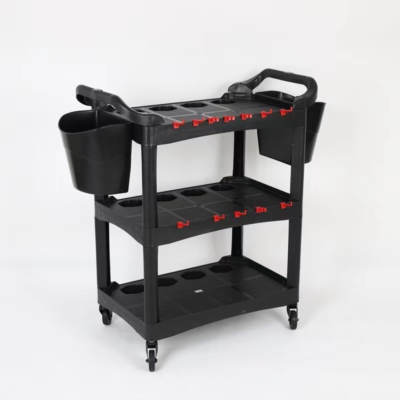 Car detailing car wash room trolley cart mobile stool cart