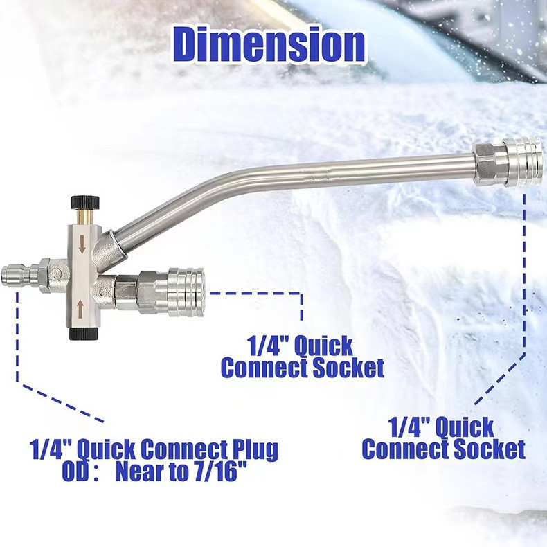 Double switching High Pressure Washer Snow Foam Spray Gun with 5 Color Nozzles Foam Lance Water Spray Gun 1/4