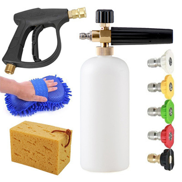 2024 DIY car washer water gun snow foam cannon high pressure cleaner water hose 1 liter foam lance car wash machine