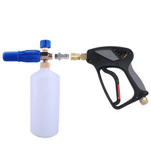 Portable car washer foam lance with foam spray gun for car washing kit