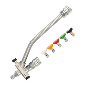 Double switching High Pressure Washer Snow Foam Spray Gun with 5 Color Nozzles Foam Lance Water Spray Gun 1/4" Quick Connector