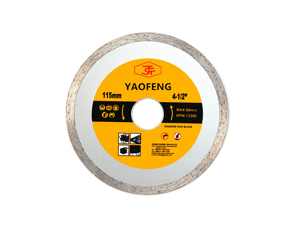 125mm 5inch continuous rim diamond circular saw blade for concrete brick block stone granite cutting