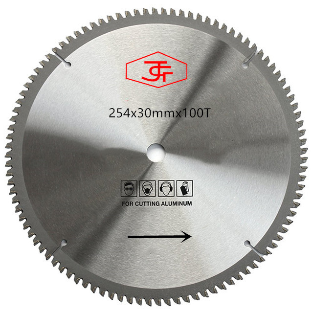 Factory 10inch 100T carbide tipped TCT cutting circular saw blade disc blade for wood aluminium cutting