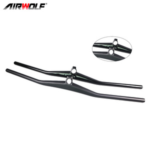 Airwolf MTB bike carbon handlebar bicycle Riser 2 degree With 40/50/60/70mm One-shaped Integrated Stem MTB Handlebar