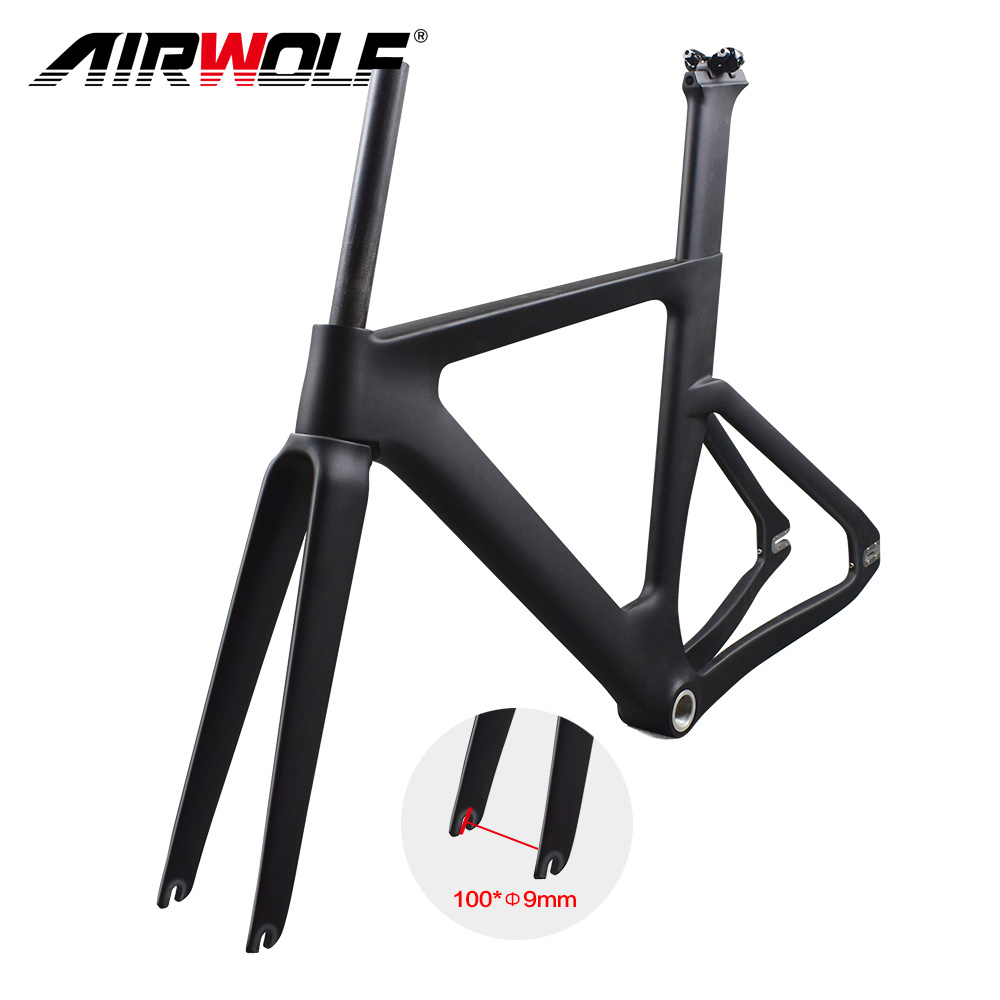 High Quality Carbon Track Bike Frame Only Single Speed Fixed Gear Frame Without Brake Track Frame