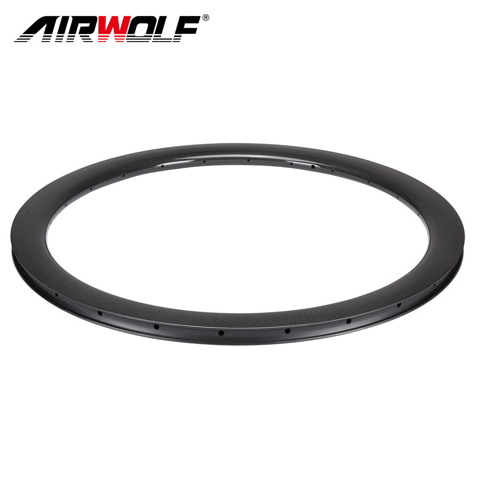 China Wholesale Disc Brake T800 Toray Carbon Fiber Dimple Rim Bicycle Width 25MM Carbon Tubeless Bike Rim