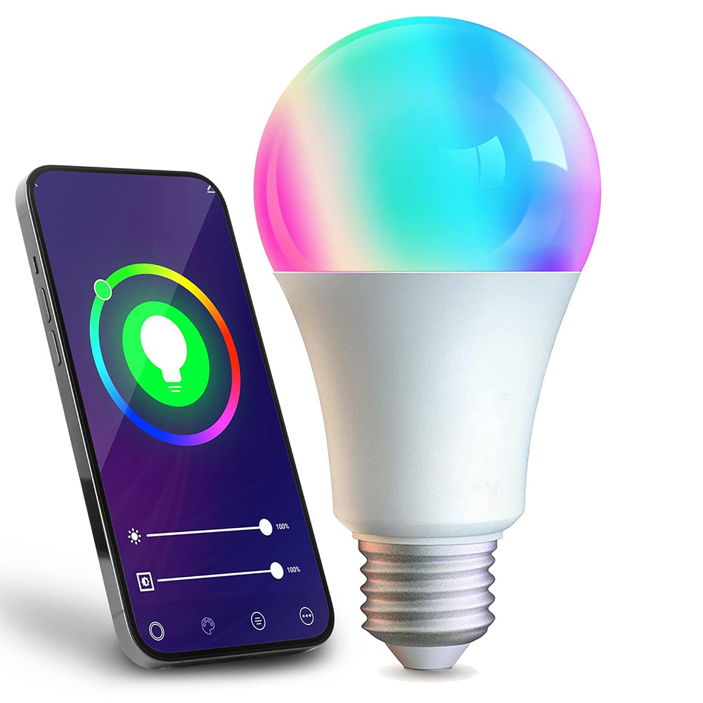 Color Changing Group Control E27 E26 B22 9W 15w RGB Smart Led Bulb With Alexa And Google Home