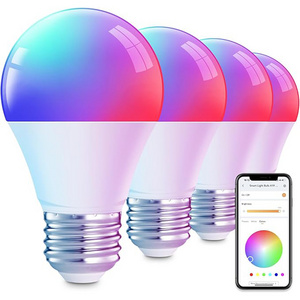 Color Changing Group Control E27 E26 B22 9W 15w RGB Smart Led Bulb With Alexa And Google Home