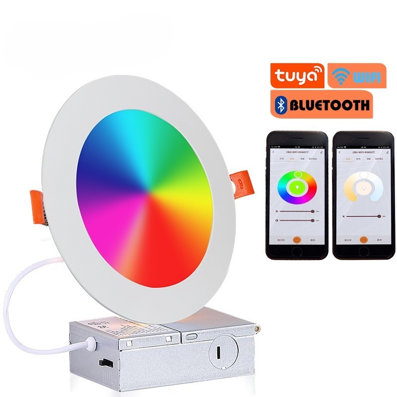 LED Smart WiFi APP Voice Dimmable Cct Pot Light Recessed 9W 12W RGB Panel Light