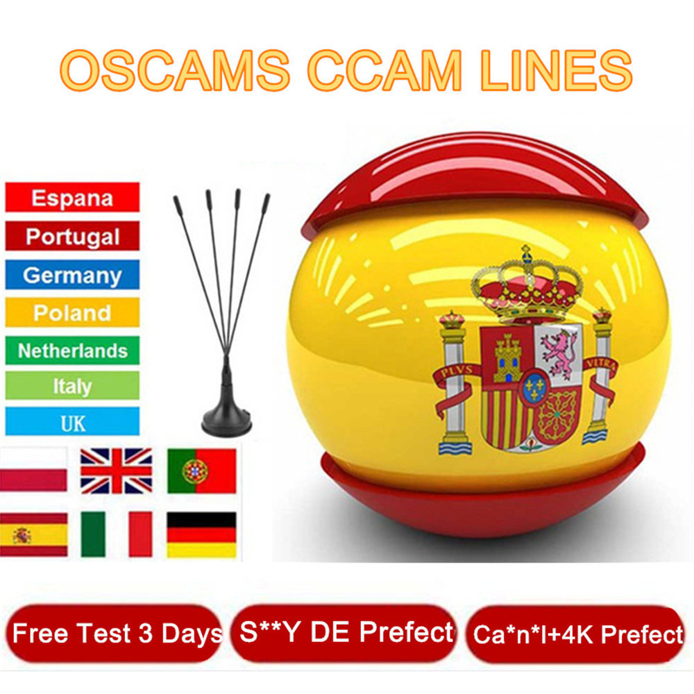 2024 Europe 8 Lines Cccam cline Poland UK Italy Slovakia Germany egygold cccam 7 Line Satellite TV Receiver Receptor Free Test