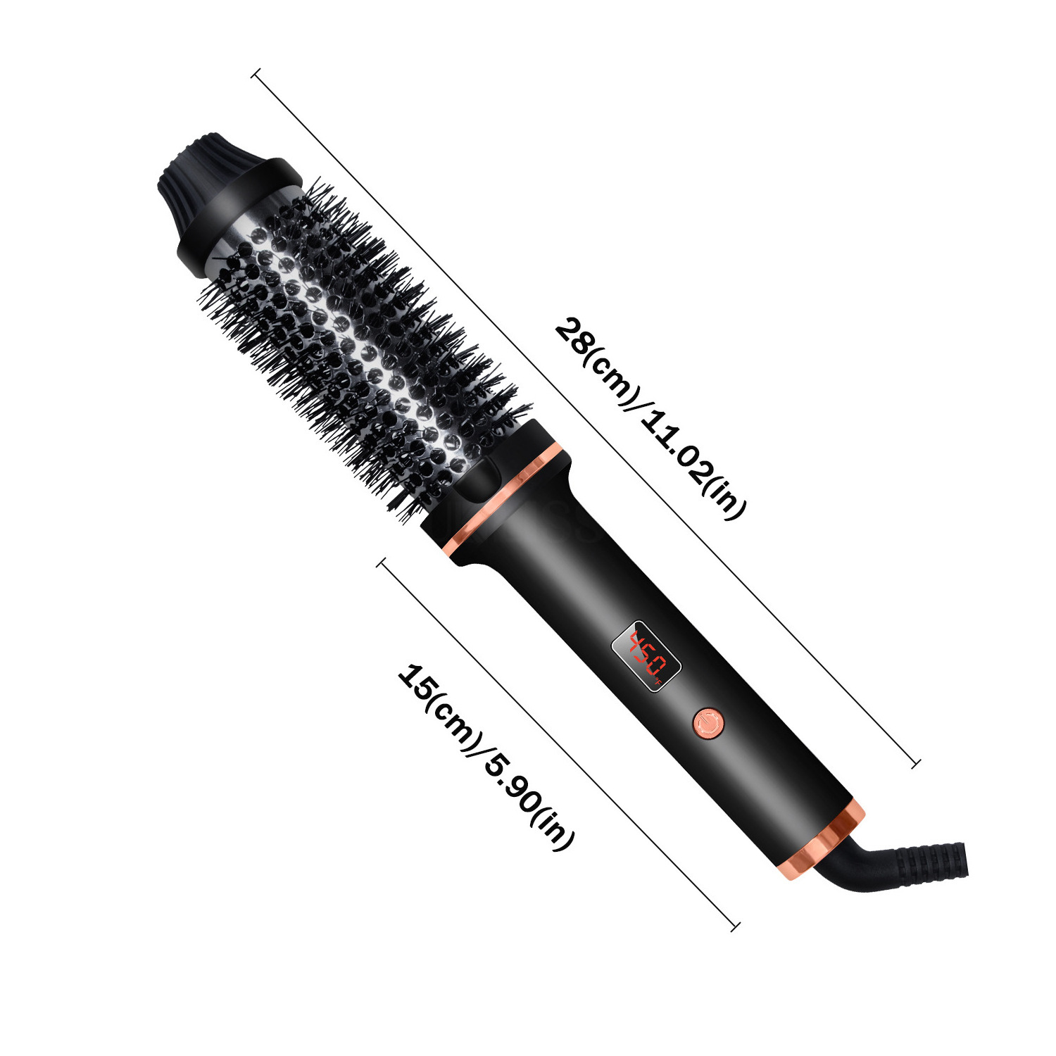 Two-in-one curling wand electric straighter brush hair negative ion hair dryer high-power hot air comb