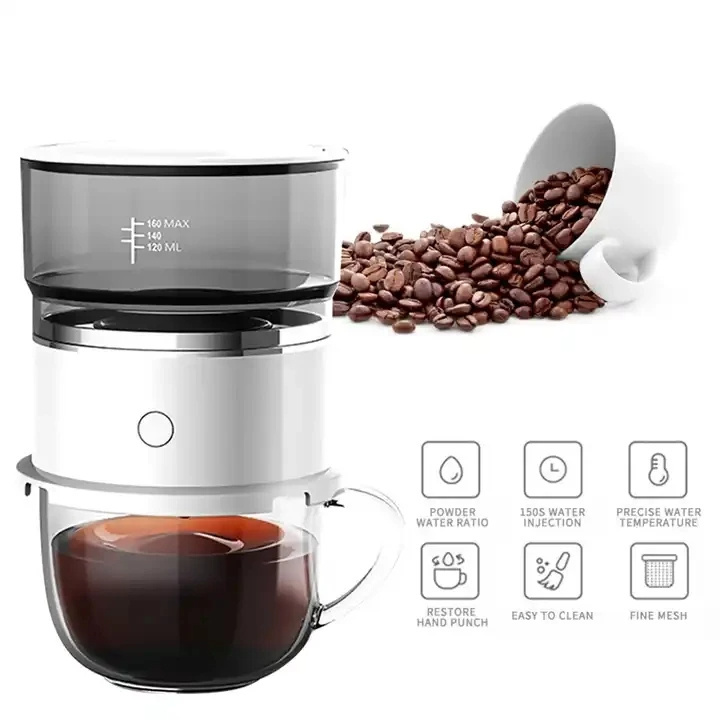 Portable Coffee Machine Automatic Battery Hand Drip Coffee Maker Machine Coffee Powder Companion Cafetera Espresso Machine Home