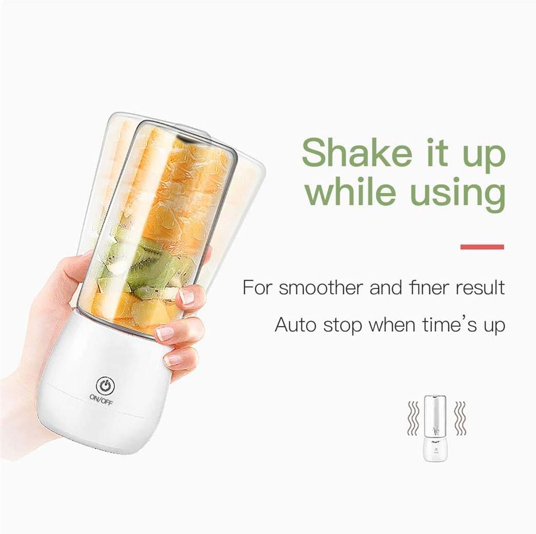 450ml Personal Portable Blender For Shakes and Smoothies Fruit Juicer Mini Rechargeable USB Blender With Cup