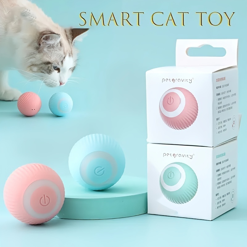 Smart Cat Ball Toy 150 Mah Bettery An Automatic Rolling smart cat toys interactive smart cat balls automatic rolling ball