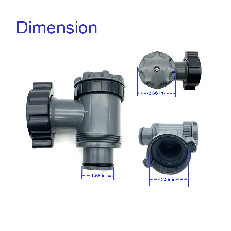 On Off Plunger Valves for Above Ground Pool Filter Pump Replacement Pool Shut Off Valve Connection Pool Pump 38 Compatible