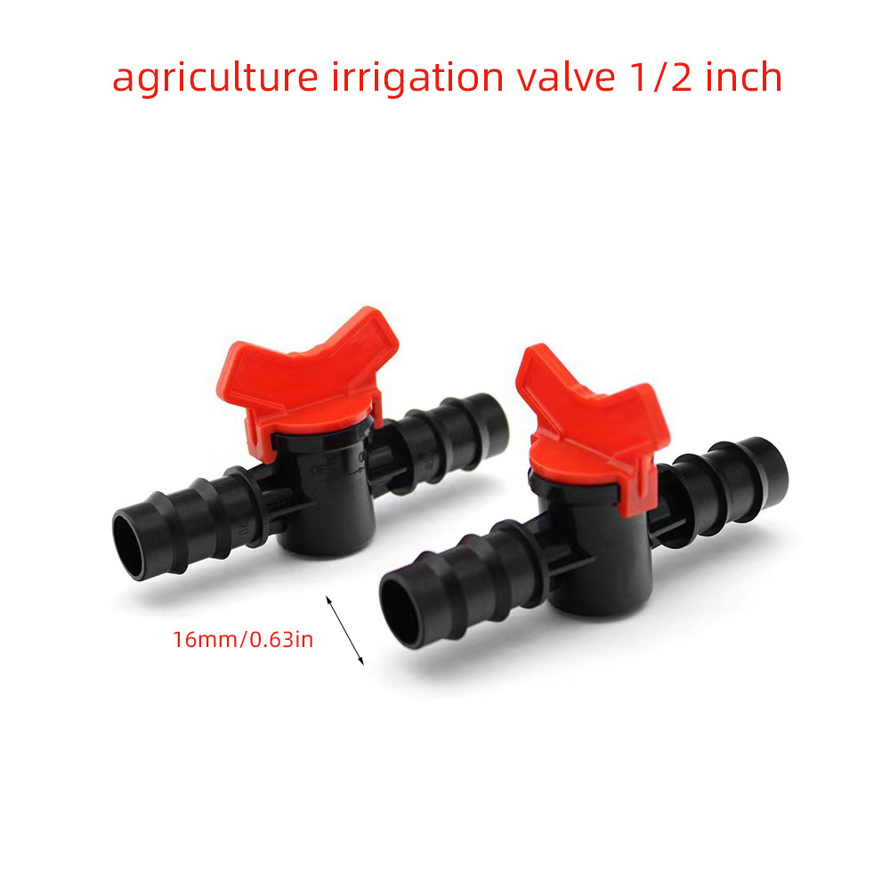 Garden Supplies 16mm 0.5inch Agriculture Irrigation Valve 1/2 Inch Shut Off Valve For Garden Hydroponic Sprinkler System